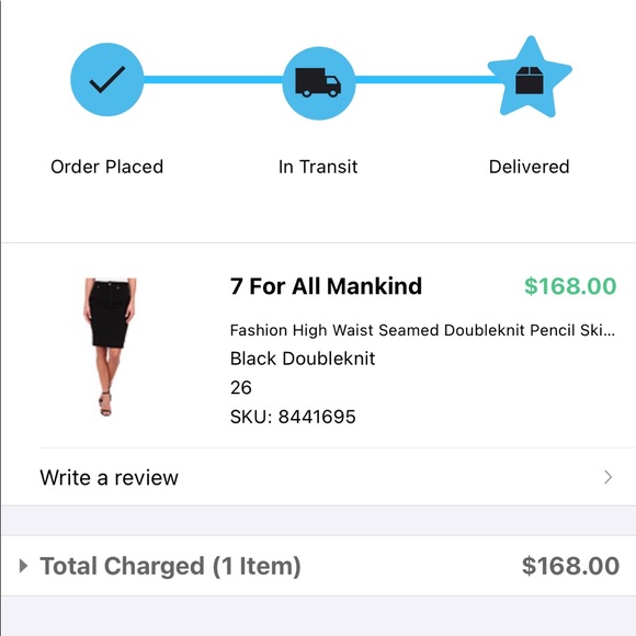 7 for All Mankind High Waist Pencil Skirt - Picture 4 of 8